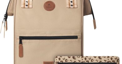 CABAIA – Sac à Dos Adventurer Lobito – Medium 18L – Déperlant – Compartiment Ordinateur Portable 13-2 Poches – Certifié Vegan – Sac Voyage, Affaires, École pour Homme et Femme – Crème – Le détail qui change tout au quotidien
