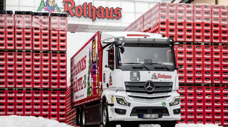 Transport de la Forêt-Noire à Bruxelles avec le camion électrique Mercedes eActros