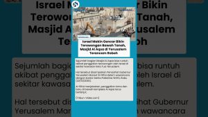 AL AQSA EN DANGER : Risque d'effondrement à cause des tunnels israéliens