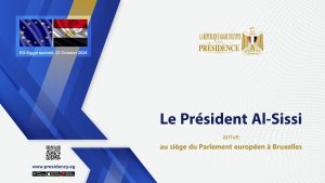 Al-Sissi fait son entrée au Parlement européen à Bruxelles