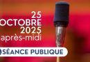🔴 Assistez à la séance publique du 25 octobre 2025, après-midi