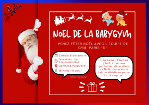 BABYGYM - Venez fêter Noël avec l'équipe de GYM' PARIS 15 !