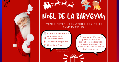 BABYGYM - Venez fêter Noël avec l'équipe de GYM' PARIS 15 !