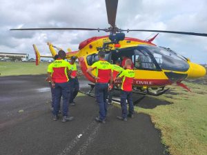 Bouillante : trois canyoneurs secourus par hélicoptère après un accident au Morne Michot