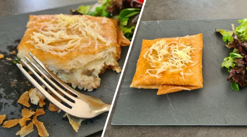 Brick de pommes de terre et viande hachée : entrée chaude