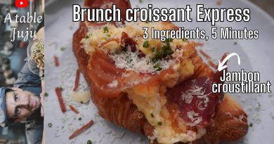 Brunch Facile : Œufs Brouillés, Croissant et Chips de Jambon