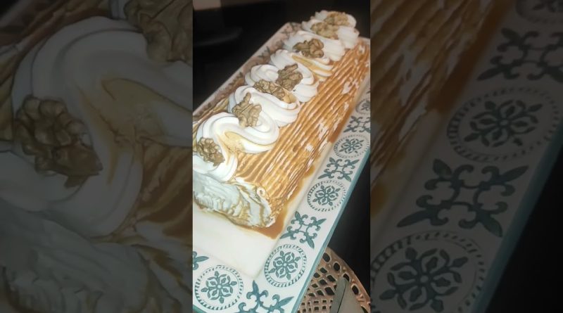 Bûche vanille mascarpone caramel aux noix : un délice ! 🤩
