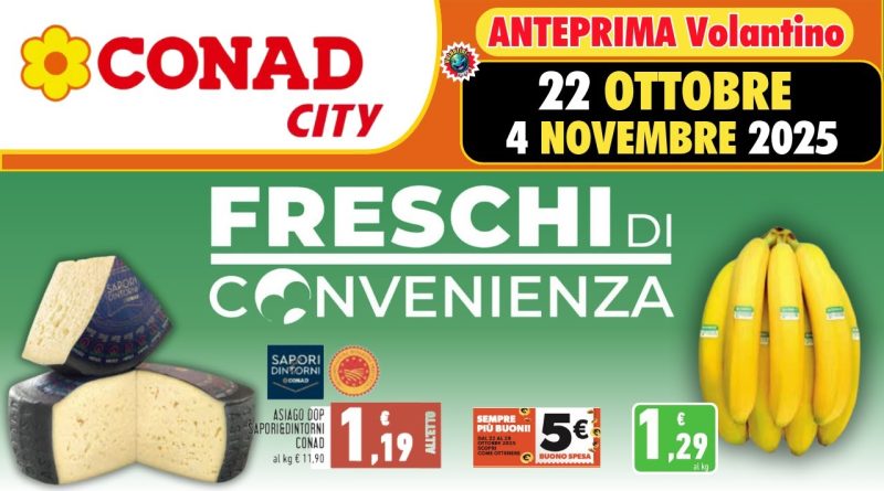 CONAD : Promotions et Bon d'Achat de 5€ du 22/10 au 4/11
