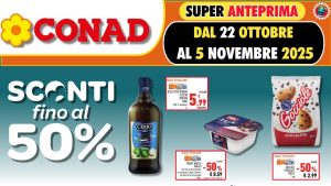 CONAD : Promotions jusqu'à 50% dès le 22 octobre !