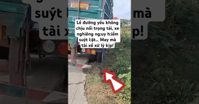 Camion surchargé menace de basculer dans un virage !