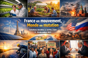 France en mouvement, monde en mutation : solutions durables et vérités crues du 9 au 16 décembre 2025