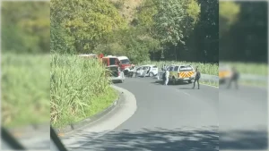 Cinq blessés légers dans un choc frontal entre deux voitures au Carbet