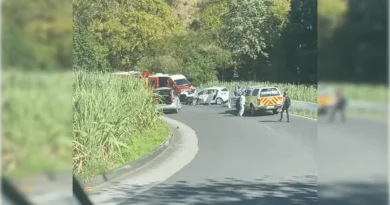 Cinq blessés légers dans un choc frontal entre deux voitures au Carbet