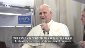 Conférence de presse du pape Léon XIV en vol Turquie-Liban