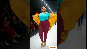 Confiance en Tapis Rouge : Modèle Grande Taille en Jaune