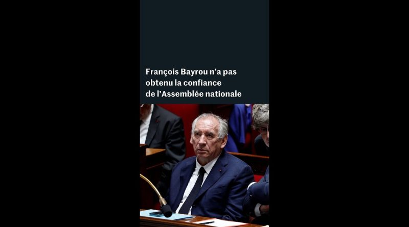 Confiance en péril : le gouvernement Bayrou s'effondre