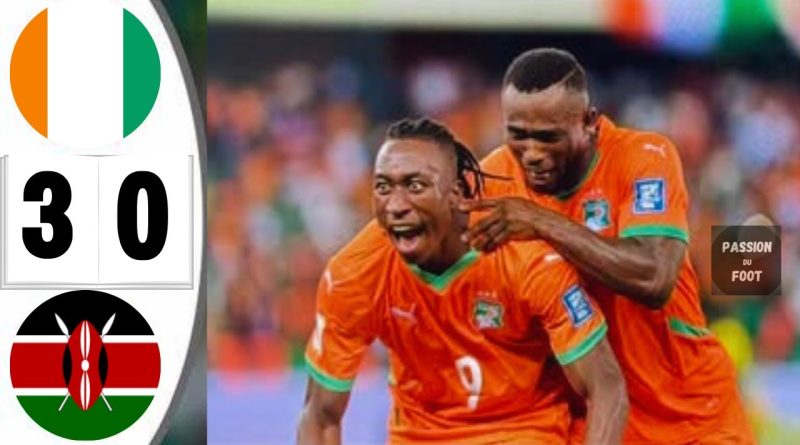 Côte d'Ivoire s'impose 3-0 contre le Kenya et se qualifie pour le Mondial 2026 !