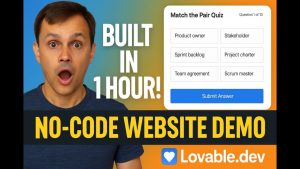 ⚙️ Créez un site de quiz sans code en une heure avec Lovable.dev !