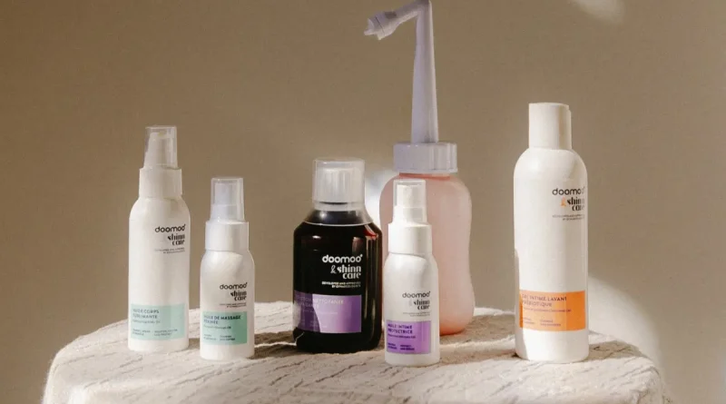 Gamme complète produits Doomoo Shinn Care soins intimes périnatalité chez Babymoov