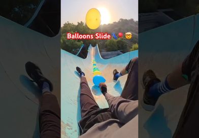Défi : Glissade aquatique avec des ballons 🎈🛝
