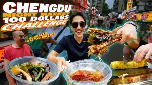 Défi de 100 $ au Marché de Nuit de Chengdu : Une Expérience Inoubliable !