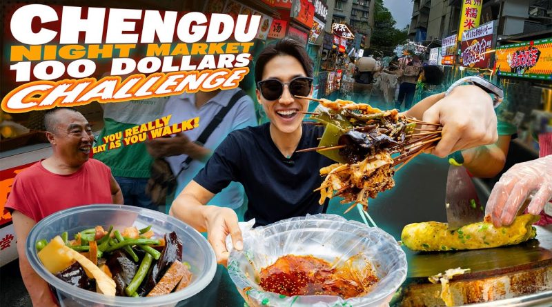 Défi de 100 $ au Marché de Nuit de Chengdu : Une Expérience Inoubliable !