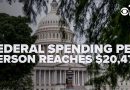 Dépenses fédérales par habitant : 20 474 $ en 2025, x100 depuis 1916