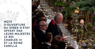 Dîner d'État : Discours d'ouverture du Roi Charles III et de la Reine Camilla