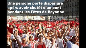 Disparition d'un homme après une chute d'un pont à Bayonne