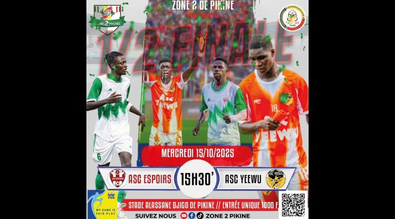 🔴 EN DIRECT – 1/2 FINALE : ASC ESPOIRS contre YEEWU à Pikine