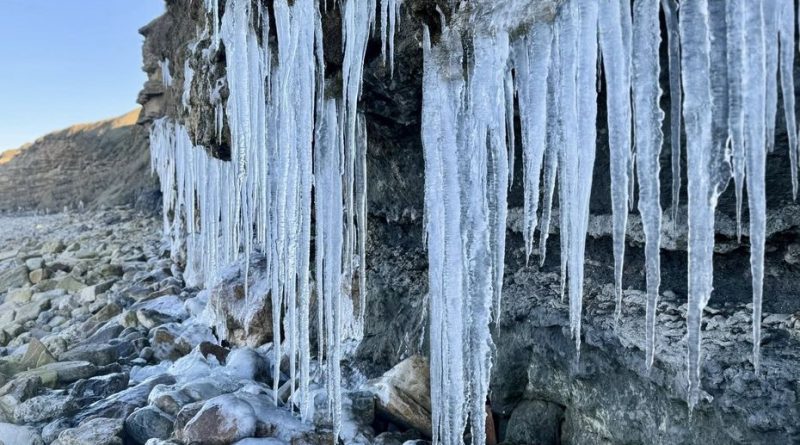 EN IMAGES. "C'est magnifique" : avec le froid, le retour des stalactites et cascades de glace sur les falaises du littoral