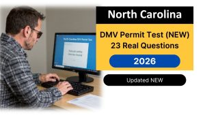 Examen de permis DMV Caroline du Nord 2026 : 23 Questions Réelles