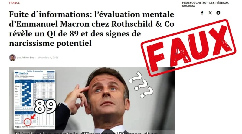 Faux site prétendant mesurer le QI d’Emmanuel Macron : qui est derrière et pourquoi ?