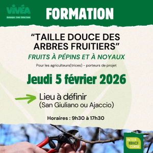 Formation sur la taille douce des arbres fruitiers par Inter Bio Corse