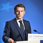 French President Emmanuel Macron holds press conference in Brussels