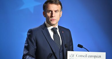 French President Emmanuel Macron holds press conference in Brussels
