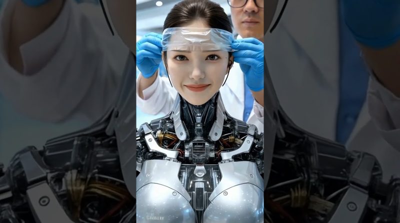 Guy teste le dernier robot de compagnie à l'expo