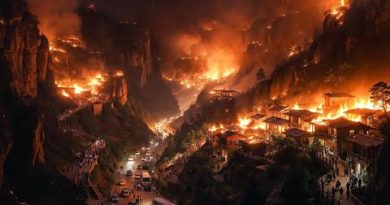 Incendie nocturne dans la vallée pittoresque du Jiangxi !