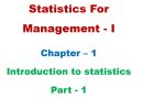 Introduction aux statistiques pour la gestion - Chapitre 1