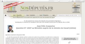 Jean-Félix Acquaviva : Question N° 14347 au Ministère auprès de la ministre du travail (retirée)