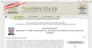 Jean-Pierre Pont : Question N° 14665 au Ministère du ministère de l’intérieur et des outre-mer (retirée)