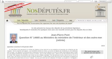 Jean-Pierre Pont : Question N° 14665 au Ministère du ministère de l’intérieur et des outre-mer (retirée)
