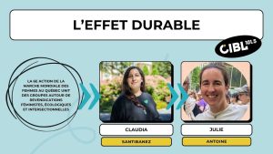 L'Effet durable : Julie Antoine et Claudia Santibanez, 7 oct.