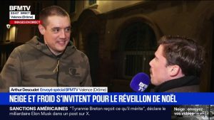 La neige à Valence : Mathieu, restaurateur, témoigne de cet événement inédit à Noël