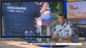Invité du JT de la 1ère, le colonel Stéphane Brunet, commandant le groupement de gendarmerie en Polynésie