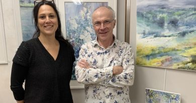 Les œuvres du peintre Michel Kolsek à découvrir, dans cette boutique du centre-ville de La Flèche