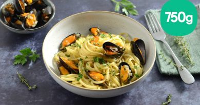 Linguine aux moules et vin blanc : recette facile 750g