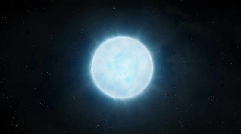 A glowing ball of blue light stands out against a black background