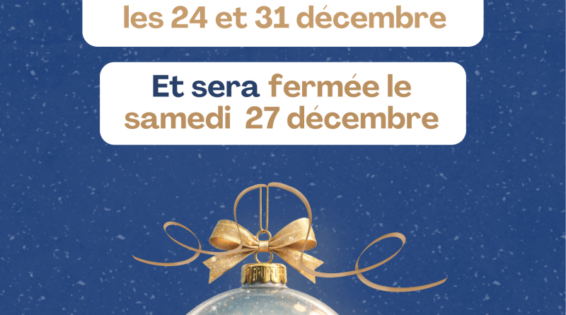 Mairie : horaires de fin d’année