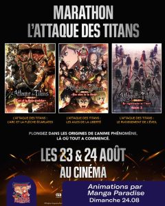 Marathon Ciné : L'Attaque des Titans projeté à Cannes par Manga Paradise